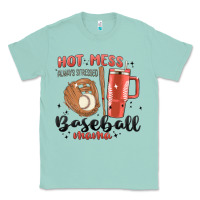 Seafoam hot mess always stressed baseball mama stanley cup Classic Tee - MaliasSmallBusiness