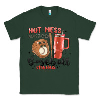 Sports Green hot mess always stressed baseball mama stanley cup Classic Tee - MaliasSmallBusiness