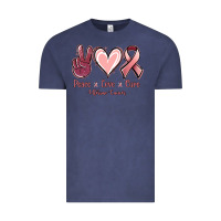 Peace Love Cure Uterine Cancer Vintage Tee | Teevron