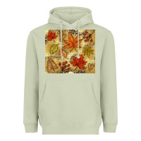 Matcha Fall leaves Heavyweight Hoodie - NancyCooperArtShop