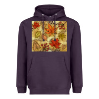 Plum Fall leaves Heavyweight Hoodie - NancyCooperArtShop