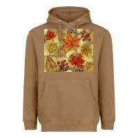 Toasted Coconut Fall leaves Heavyweight Hoodie - NancyCooperArtShop