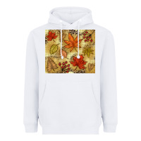 White Fall leaves Heavyweight Hoodie - NancyCooperArtShop