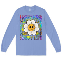 Colony Blue happy mind happy life Long Sleeve Tee - NancyCooperArtShop
