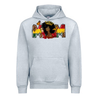 Heather Grey Juneteenth mom Urban Hoodie - FaDigitalArtStudio