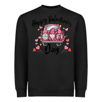 Black happy valentine's day gnome truck Heavyweight Sweatshirt - MaliasSmallBusiness