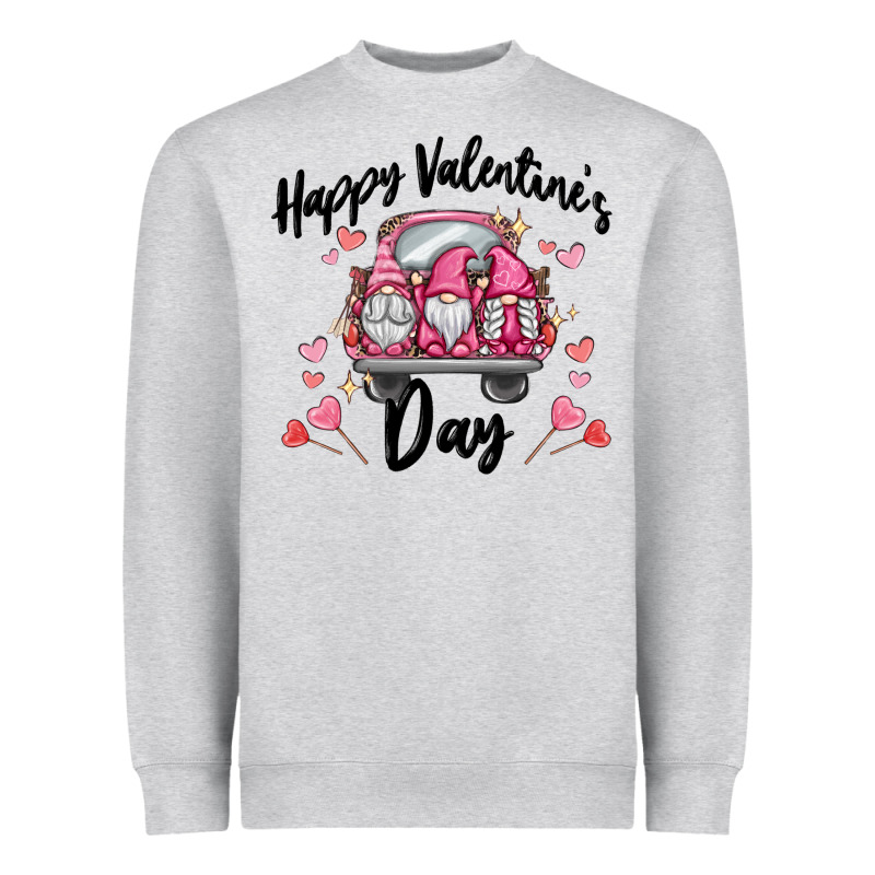 Happy Valentine's Day Gnome Truck Heavyweight Sweatshirt by MaliasSmallBusiness | Teevron