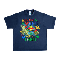 Navy see the able not the label Urban Heavy Tee - MaliasSmallBusiness