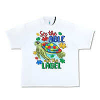 White see the able not the label Urban Heavy Tee - MaliasSmallBusiness