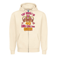 Sandshell the queen is 40 long live the queen Zipper Hoodie - Jasminsmagicworld