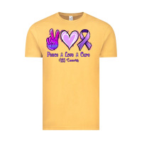 Vintage Mustard Peace Love Cure All Cancers Vintage Tee - Jasminsmagicworld
