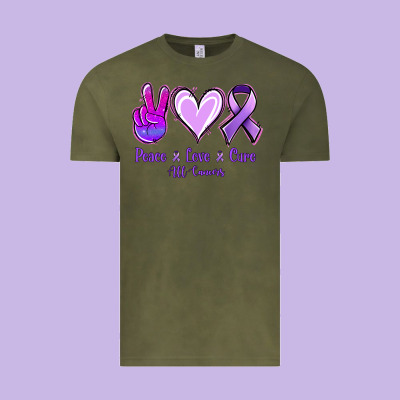 Peace Love Cure All Cancers Vintage Tee Designed By Jasminsmagicworld