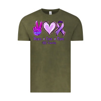 Vintage Olive Peace Love Cure All Cancers Vintage Tee - Jasminsmagicworld