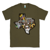 Army Green Happy Easter Texas Classic Tee - CowhideDigitalArt