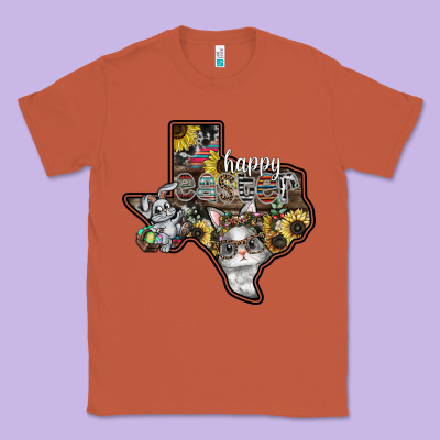 Happy Easter Texas Classic Tee Designed By Cowhidedigitalart
