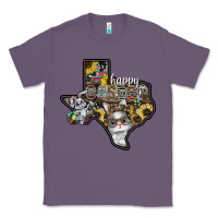 Lavender Happy Easter Texas Classic Tee - CowhideDigitalArt