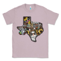 Lilac Happy Easter Texas Classic Tee - CowhideDigitalArt