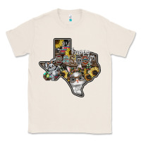 Natural Happy Easter Texas Classic Tee - CowhideDigitalArt