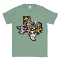 Sage Happy Easter Texas Classic Tee - CowhideDigitalArt