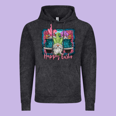 Happy Easter Gnomes Farm Truck Vintage Hoodie Designed By Jasminsmagicworld