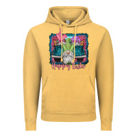 Vintage Mustard happy easter gnomes farm truck Vintage Hoodie - Jasminsmagicworld