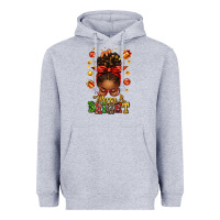 Heather Grey merry and bright christmas afro messy bun Heavyweight Hoodie - texasbilliewilder