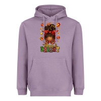 Lavender merry and bright christmas afro messy bun Heavyweight Hoodie - texasbilliewilder