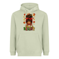 Matcha merry and bright christmas afro messy bun Heavyweight Hoodie - texasbilliewilder