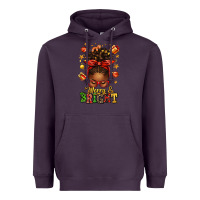 Plum merry and bright christmas afro messy bun Heavyweight Hoodie - texasbilliewilder
