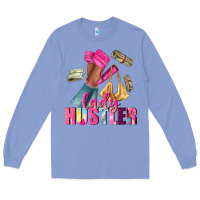 Colony Blue lady hustler afro high heels Long Sleeve Tee - NancyCooperArtShop
