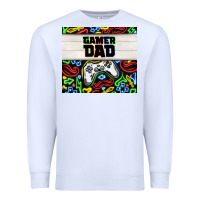 White gamer dad Premium Sweatshirt - TumblerDesignByShophia