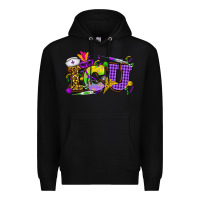 Black Mardi Gras ICU Nurse Premium Hoodie - HowdyJamesFarm