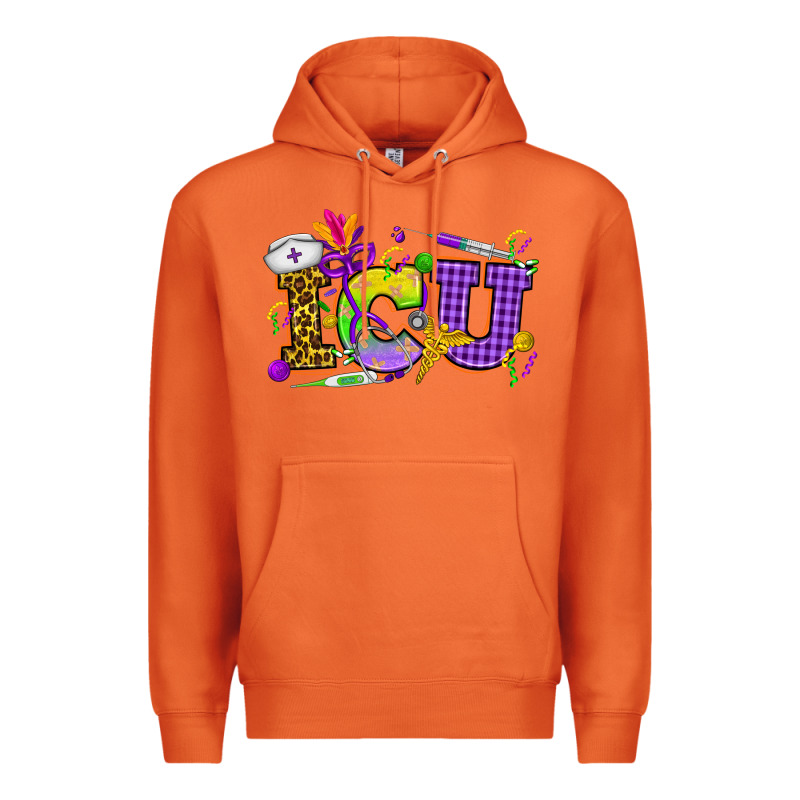 Mardi Gras Icu Nurse Premium Hoodie by HowdyJamesFarm | Teevron