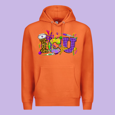 Mardi Gras Icu Nurse Premium Hoodie Designed By Howdyjamesfarm