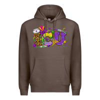 Coffee Mardi Gras ICU Nurse Premium Hoodie - HowdyJamesFarm