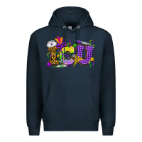 Navy Mardi Gras ICU Nurse Premium Hoodie - HowdyJamesFarm