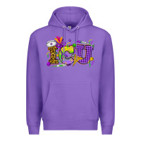 Purple Mardi Gras ICU Nurse Premium Hoodie - HowdyJamesFarm