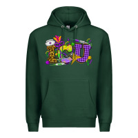 Sports Green Mardi Gras ICU Nurse Premium Hoodie - HowdyJamesFarm