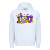 White Mardi Gras ICU Nurse Premium Hoodie - HowdyJamesFarm