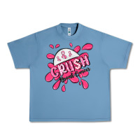 Pebble Blue crush breast cancer Urban Heavy Tee - MaliasSmallBusiness