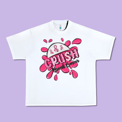 Crush Breast Cancer Urban Heavy Tee Designed By Maliassmallbusiness