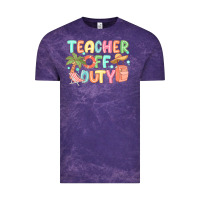 Cloud Purple teacher off duty summer Vintage Tee - JahusDesignShop