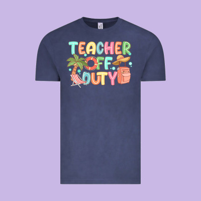 Teacher Off Duty Summer Vintage Tee Designed By Jahusdesignshop