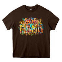 Chocolate Brown girl mama Heavy Core Tee - RacoonDesign