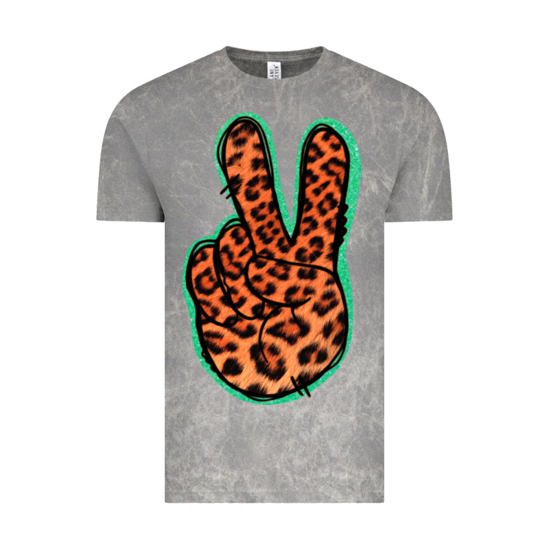 Orange Leopard Peace Sign Vintage Tee by Jasminsmagicworld | Teevron