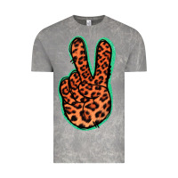 Cloud Rock Orange Leopard Peace Sign Vintage Tee - Jasminsmagicworld