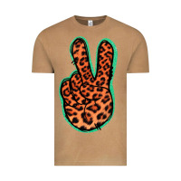 Vintage Camel Orange Leopard Peace Sign Vintage Tee - Jasminsmagicworld