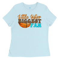 Baby Blue little sister biggest fan Ladies Tee - HRA Design Shop
