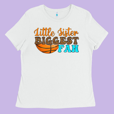 Little Sister Biggest Fan Ladies Tee Designed By Hra Design Shop