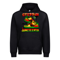 Black Steppin' into Juneteenth Urban Hoodie - FaDigitalArtStudio
